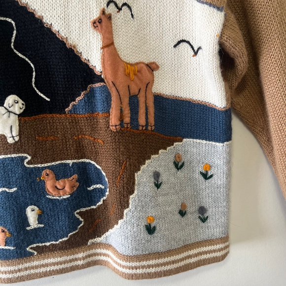 Vintage Sunflower Valley Alpaca Cardigan Size M - Picture 8 of 12